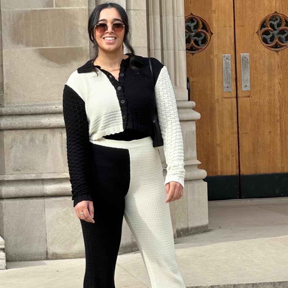 Another Girl UK brand two piece two tone outfit